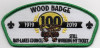 WOOD BADGE 100-GREEN BORDER