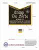 Camp De Soto Home of Abooikpaagun Lodge - Gold Border/Dark Brown Background
