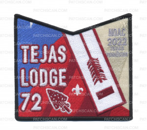 Patch Scan of East Texas Area Council- NOAC 2022 Bottom Piece (American Flag)