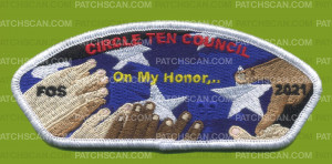 Patch Scan of 2021 Friends of Scouting "On My Honor" 