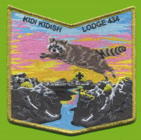 Kidi Kidish 2024 NOAC pocket patch gold met bdr Coronado Area Council #192