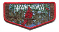 Nawakwa Lodge Cardinal Flap- Red Border  Heart of Virginia Council