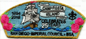 Patch Scan of Camp Fiesta Island CSP Celebrates 25 Years SDIC 1994-2019 