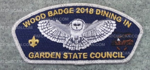 Patch Scan of Garden State Council Woodbadge 2018 Dining In - Silver Border CSP