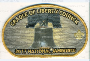 Patch Scan of Cradle of Liberty - 2017 National Jamboree- Liberty Bell