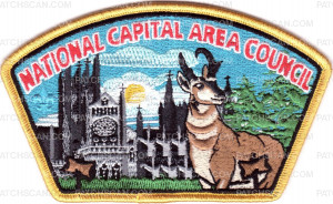 Patch Scan of NCAC Antelope Wood Badge CSP Gold Border
