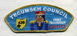 Patch Scan of Tecumseh Council - Gold Border