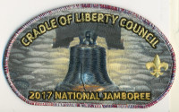 Cradle of Liberty- 2017 National Jamboree- Liberty Bell (Red, White & Blue Border)  Cradle of Liberty Council #525