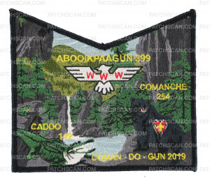 Patch Scan of COMAN-DO-GUN 2019 Tri Lodge Pocket Piece