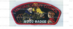 Patch Scan of Ventura County Wood Badge CSP red border