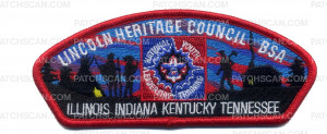 Patch Scan of Lincoln Heritage Council, BSA - Illinois Indiana Kentucky Tennessee - NYLT
