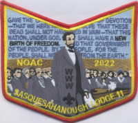 438580 Sasquesahanough Lodge 11 Pocket Cover New Birth Freedom Council # 544