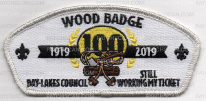 Patch Scan of WOOD BADGE 100-MET SILVER BORDER