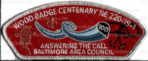 Patch Scan of Baltimore Area Council Wood Badge Centenary Answering The Call 2019