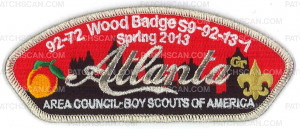 Patch Scan of X171125A 72-92 WOOD BADGE (CSP)