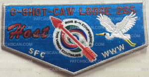 Patch Scan of SFC 265 S4 HOST FLAP SILVER BDR BLUE