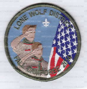 Patch Scan of X180273A-D LONE WOLF DISTRICT CAMPOREE 2014 - 2017
