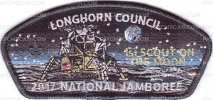 Patch Scan of Longhorn Council 2017 National Jamboree 1st Scout on the Moon