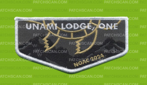 Patch Scan of Unami Lodge NOAC 2024 Gray Flap
