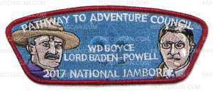 Patch Scan of P23997 2017 Pathway to Adventure Jamboree Patches