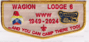 Patch Scan of WAGION 6 AND YOU CAN CAMP THERE TOO OA FLAP