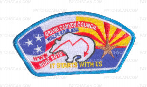 Patch Scan of K123983 - GRAND CANYON COUNCIL - WALPI KIVA 432 WWW IT STARTS WITH US CSP (NO NUMBERS)