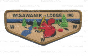 Patch Scan of Wisawanik Lodge 190 flap dark gold border