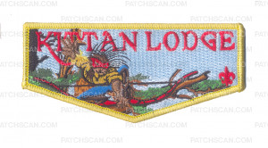 Patch Scan of K124075 - Twin Rivers Council - Kittan Lodge NOAC Flap (Gold)