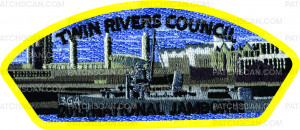 Patch Scan of 2013 JAMBOREE- TWIN RIVERS- YELLOW BORDER -#214157