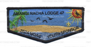 Patch Scan of Amangi Nacha Lodge 47 NOAC 2024 Flap (Black)