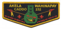 Akela Wahinapay 232 Flap Black/Yellow Caddo Area Council #584