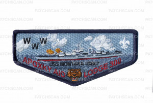 Patch Scan of WWW Apoxky Aio Lodge 300 USS Montana BB67 Flap