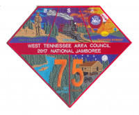 2017 National Jamboree - West Tennessee Area Council - Back Patch  West Tennessee Area Council #559