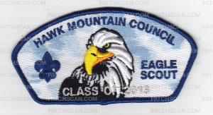 Patch Scan of Hawk Mountain Council Eagle Scout 