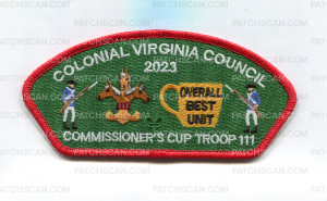 Patch Scan of Colonial Virginia Council 2023 Commissioners Cup