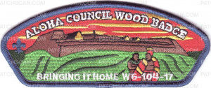 Patch Scan of Aloha Council Wood Badge CSP - Blue Border