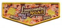 Unali'yi 236 NOAC 2022 flap gold border Coastal Carolina Council #550