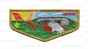 Patch Scan of Kansa Lodge People of the South Wind (Flap/Gold Metallic)