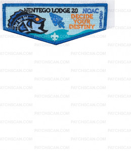Patch Scan of Nentego Lodge 20 NOAC 2018 Flap Set Metallic Blue