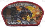 Patch Scan of 2023 NSJ - Dan Beard Council Maroon (Three Headed Dog) CSP