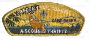 Patch Scan of Oregon Trail Council Camp Baker Thrifty CSP