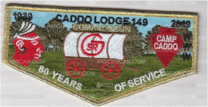 Patch Scan of Caddo Lodge 149 80 Years COMMANDO GUN