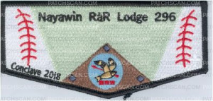 Patch Scan of Nayawin Rar Lodge Conclave 2018 Baseball Flap