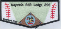 Nayawin Rar Lodge Conclave 2018 Baseball Flap Tuscarora Council #424