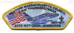 Patch Scan of 2023 NSJ Western Mass F-84F Thunderstreak (Yellow) 