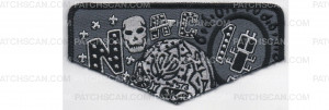 Patch Scan of 2018 NOAC Flap Laughing Skull Grey Scale (PO 87777)