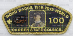 Patch Scan of Garden State Wood Badge 100th Anniversary CSP Gold