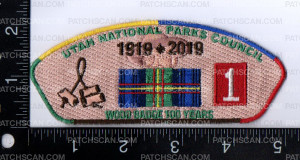 Patch Scan of Utah National Parks Council 100 Years Wood Badge 1919 - 2019 
