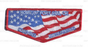 Patch Scan of Ma-Nu Home of Ft. Sill NOAC 2022 Ignite Festival flap