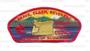 Patch Scan of Oregon Trail Council Brave Clean Reverent Friends of Scouting CSP